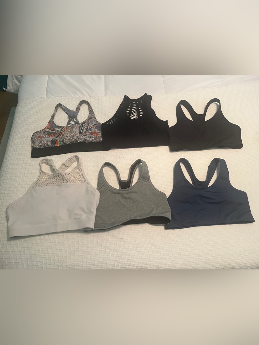 Mixed Sports Bra Set - Neutral & Patterned Colors